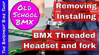 BMX Threaded Headset amp Fork Installing Removing Tricks and Tips [upl. by Odarbil]