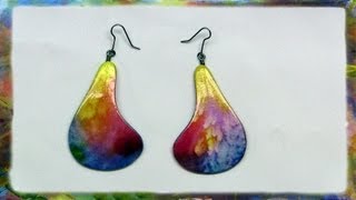 How to make Watercolor Paper Earrings by Ross Barbera [upl. by Magnolia]