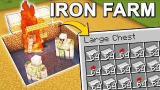 EASIEST Iron Farm in Minecraft 121 Tutorial [upl. by Yelrebmik899]