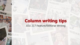 Column writing tips [upl. by Cheney]