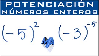 Potenciacion de numeros enteros [upl. by Solon]