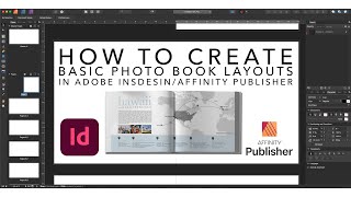 How to create Basic Photo Book Layouts in Adobe InDesignAffinity Publisher  Tutorial [upl. by Elleynod]