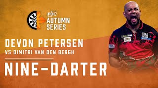 NINEDARTER Devon Petersen v Dimitri Van Den Bergh  PDC Autumn Series [upl. by Sivrup]