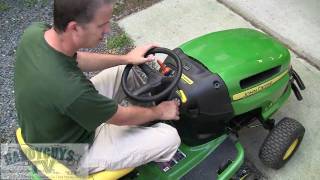 John Deere LA115 Lawn Tractor Controls Intro [upl. by Yob]