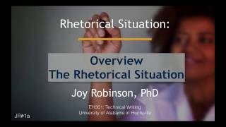 The Rhetorical Situation a brief overview [upl. by Atsahs]