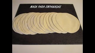 COMO HACER MASA PARA EMPANADAS RECETA FÁCIL [upl. by Aiek]