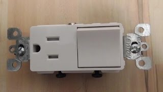 Converting a Light Switch to a Switch  Outlet Combo DIY LVT1739 T5625 Decora Levition [upl. by Pepita]