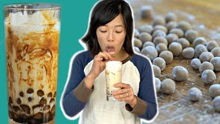 How to Make Homemade Boba Tapioca Pearls  DIY Brown Sugar Boba Recipe [upl. by Tiras24]