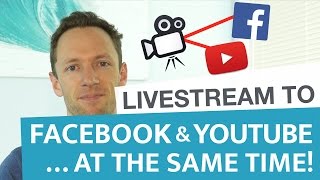 How to Livestream to Facebook and Youtube… AT THE SAME TIME Wirecast [upl. by Bloom]