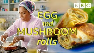 Nadiyas 5 minute crispy egg rolls  BBC [upl. by Ailuj]