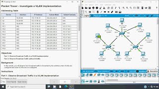 328 Packet Tracer  Investigate a VLAN Implementation [upl. by Oremar]