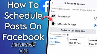 How To Schedule Posts On Facebook [upl. by Vincenz]