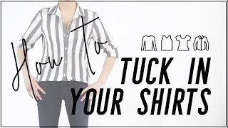 How to Tuck a Shirt Tutorial  Front Tuck How to Tuck in your Shirt Sweater  Blouse  Miss Louie [upl. by Loveridge995]