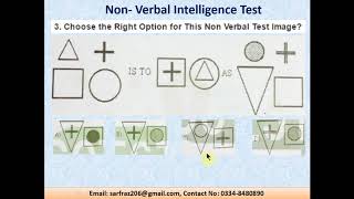 Non Verbal Intelligence Test 1 [upl. by Hpesojnhoj]