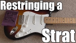 How to Restring a Stratocaster [upl. by Ashly519]