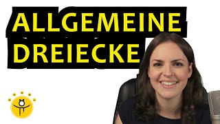 Allgemeines DREIECK berechnen – TRIGONOMETRIE Sinussatz Kosinussatz [upl. by Llydnek]