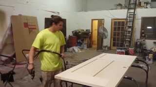 How To Stain a Wood Door Easy DIY Project [upl. by Gilus738]