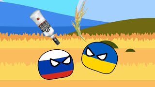 Russia vs Ukraine Countryballs  Countryballs Animation [upl. by Aneelad]