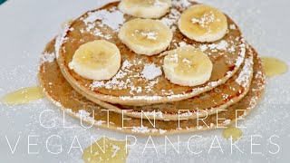 3 Ingredient Pancakes Vegan amp Gluten Free  Vegan Pancake Recipe [upl. by Enovi]