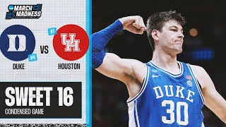 Duke vs Houston  Sweet 16 NCAA tournament extended highlights [upl. by Areht]