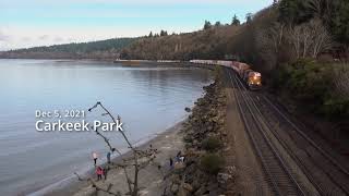 12052021 Train at Carkeek Park WA [upl. by Runstadler]