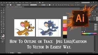 Adobe Illustrator CC Tutorial  How to image trace in illustrator in easiest way [upl. by Nauqan]