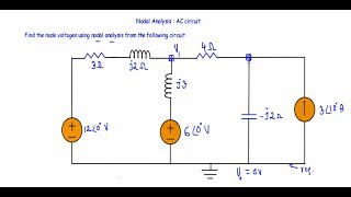 AC Example  Nodal Analysis  Hard [upl. by Enidlarej614]