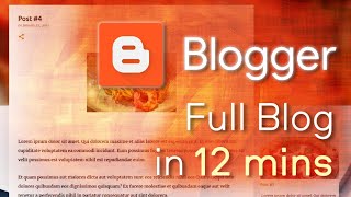 Blogger  Tutorial for Beginners in 12 MINUTES  FULL GUIDE [upl. by Bak264]