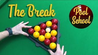 How to Break in Pool  Pool School [upl. by Ahsienot]