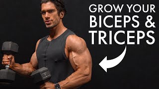 GROW YOUR ARMS WITH ONLY DUMBBELLS Biceps amp Triceps [upl. by Charlene261]