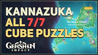 All 7 Kannazuka Cube Puzzles Genshin Impact [upl. by Aikel]