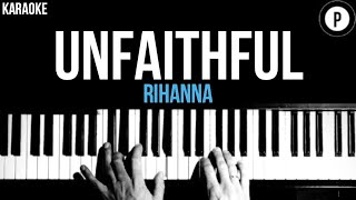 Rihanna  Unfaithful Karaoke SLOWER Acoustic Piano Instrumental [upl. by Cleland974]