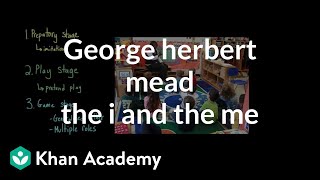 George Herbert Mead The I and the Me  Individuals and Society  MCAT  Khan Academy [upl. by Ailemor]