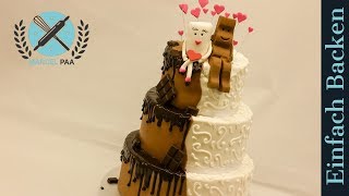 3stöckige Kinderschokolade Hochzeitstorte Milky amp Schoki [upl. by Bord]