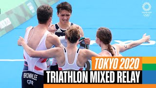 Triathlon MIXED relay 🏊🚴🏃 Tokyo Replays [upl. by Ididn]