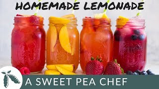 Homemade Lemonade  4 Easy Lemonade Recipes  A Sweet Pea Chef [upl. by Kandace132]