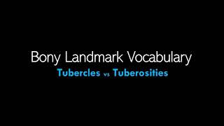 Tubercles vs Tuberosities [upl. by Vilhelmina]