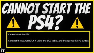 HOW TO FIX CANNOT START PS4 Easy Method [upl. by Ilecara659]