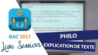 Bac 2017  Live Méthodologie Philo  Explication de texte [upl. by Francie42]