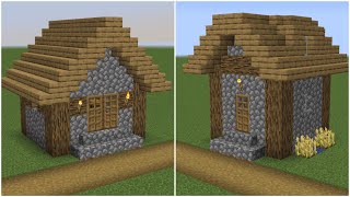 How to build a Minecraft Village Small House 7 amp 8 114 plains [upl. by Lupee257]