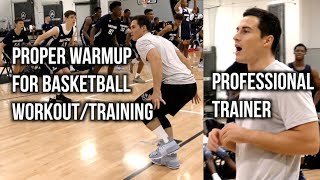 Proper Warmup For Basketball WorkoutTraining Feat PROFESSIONAL TRAINER PJF Performance [upl. by Adnamahs276]