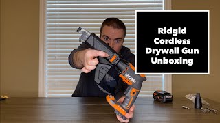 RIDGID CORDLESS DRYWALL GUN UNBOXING [upl. by Roth]