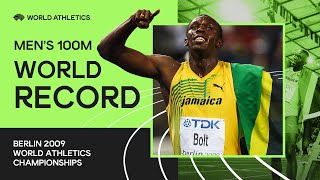 World Record  Mens 100m Final  World Athletics Championships Berlin 2009 [upl. by Kean]