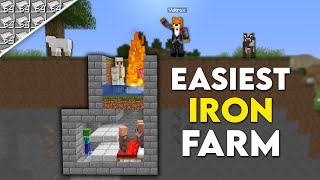 Minecraft The Easiest IRON FARM to Make  Tutorial 118 amp 119 [upl. by Clemmie]