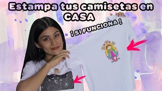 CÓMO ESTAMPAR CAMISETAS EN CASA  SÍ FUNCIONACON PLANCHA [upl. by Yrrek]