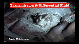 Toyota Camry automatic transmission amp differential fluid change [upl. by Miarzim]