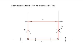 Téglalap szerkesztése 2 oldalból 1 [upl. by Benjy399]