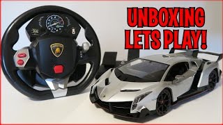 UNBOXING amp LETS PLAY  114 Scale Lamborghini Veneno RC car  FULL REVIEW [upl. by Willett229]