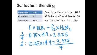 Emulsion Surfactant Calculations [upl. by Sumner]