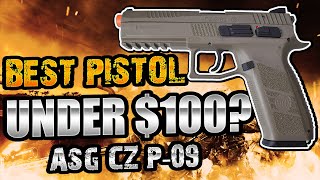 ASG CZ P09 Sportline Gas Blowback Airsoft Pistol Overview [upl. by Idet]